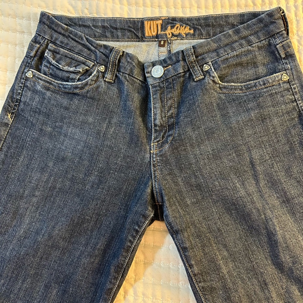 Kut from the Kloth dark Blue Boot Cut hem Jeans